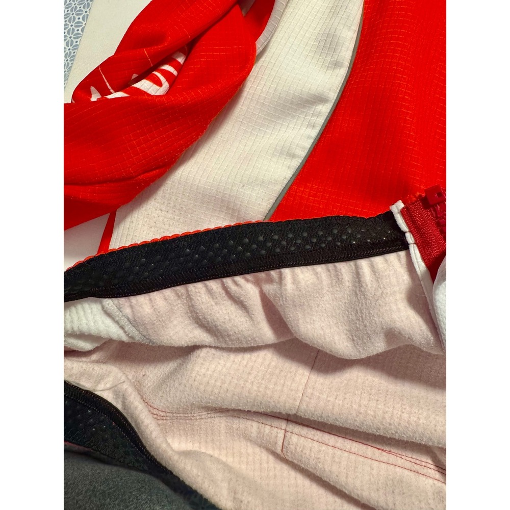 Hi-Vis Cycling Jersey Jacket Mens Medium Zip Pockets Reflective Active - Picture 8 of 10